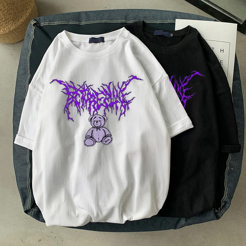 Women Anime Cute Bear Printed T Shirt Cartoon Gothic Harajuku Female Short Sleeve Top Tee O-Neck Casual Tshirt Woman T-shirt
Women Anime Cute Bear Printed T Shirt Cartoon Gothic Harajuku Female Short Sleeve Top Tee O-Neck Casual Tshirt Woman T-shirt