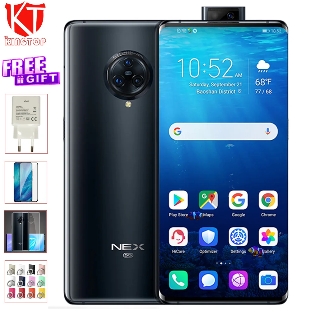 Оригинальный vivo NEX 3 мобильный телефон 5G 6 89 "8 Гб 256 ГБ Snapdraon 855 Plus задняя 64MP