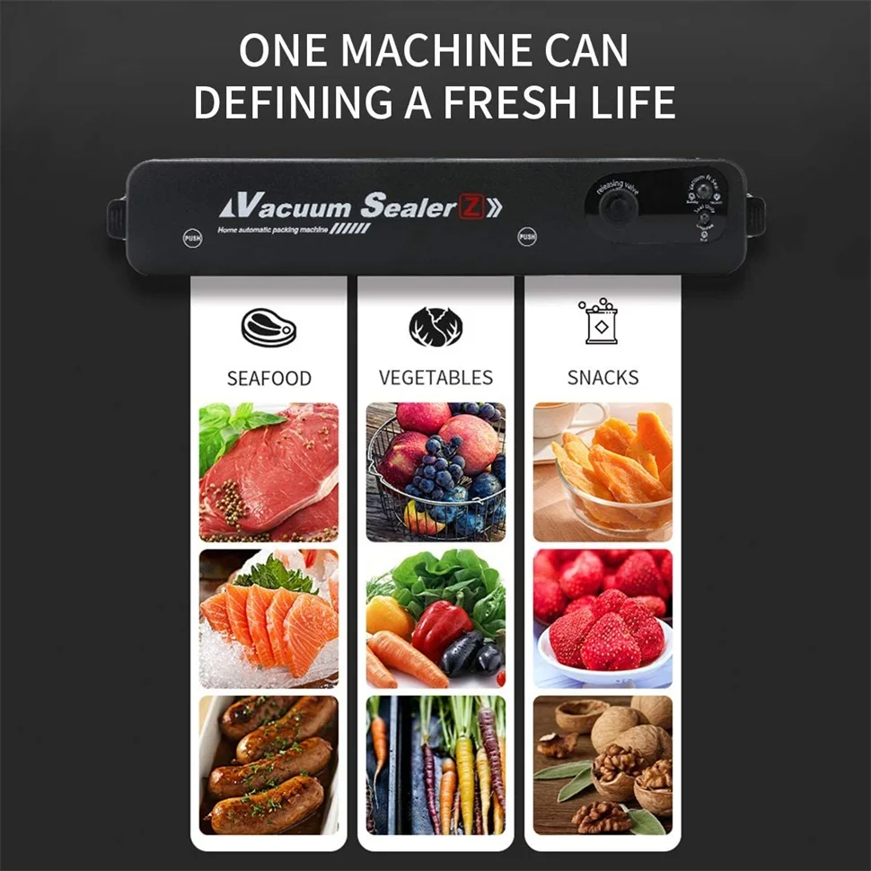 220V/110V Vacuum Sealer Packaging Machine EU/US Plug With Free 10pcs Vacuum Bags Household Black Food Vacuum Sealer 
220V/110V Vacuum Sealer Packaging Machine EU/US Plug With Free 10pcs Vacuum Bags Household Black Food Vacuum Sealer