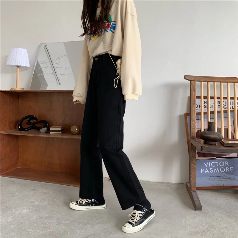 Women Jeans Denim Solid Loose High Waist Autumn All-match BF Style Ulzzang Harajuku Fashion Simple Washed Elegant Ladies Chic
Women Jeans Denim Solid Loose High Waist Autumn All-match BF Style Ulzzang Harajuku Fashion Simple Washed Elegant Ladies Chic