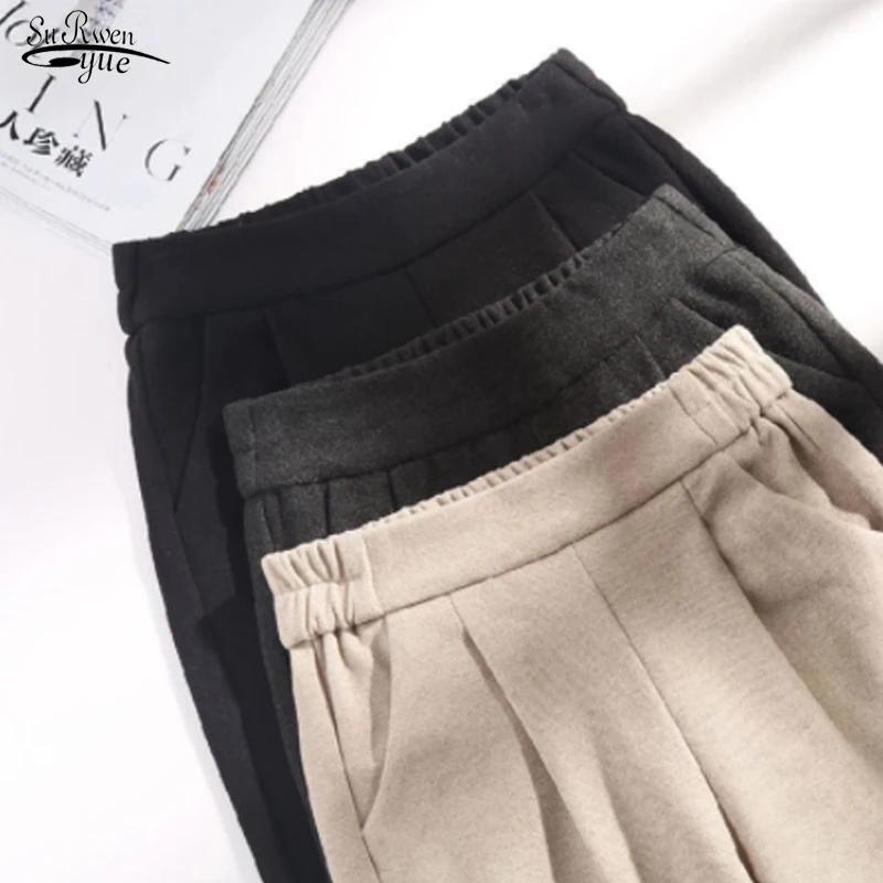 Women's Autumn Winter High Waist Apricot Pants New Woolen Legged Harem Pants Casual Pants Harajuku Long Pants Trousers 17489
Women's Autumn Winter High Waist Apricot Pants New Woolen Legged Harem Pants Casual Pants Harajuku Long Pants Trousers 17489