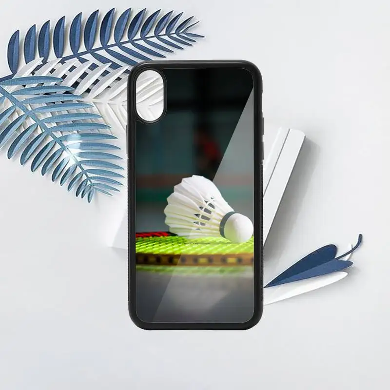 Sports Badminton pattern Phone Case PC for iPhone 11 12 pro XS MAX 8 7 6 6S Plus X 5S SE 2020 XR