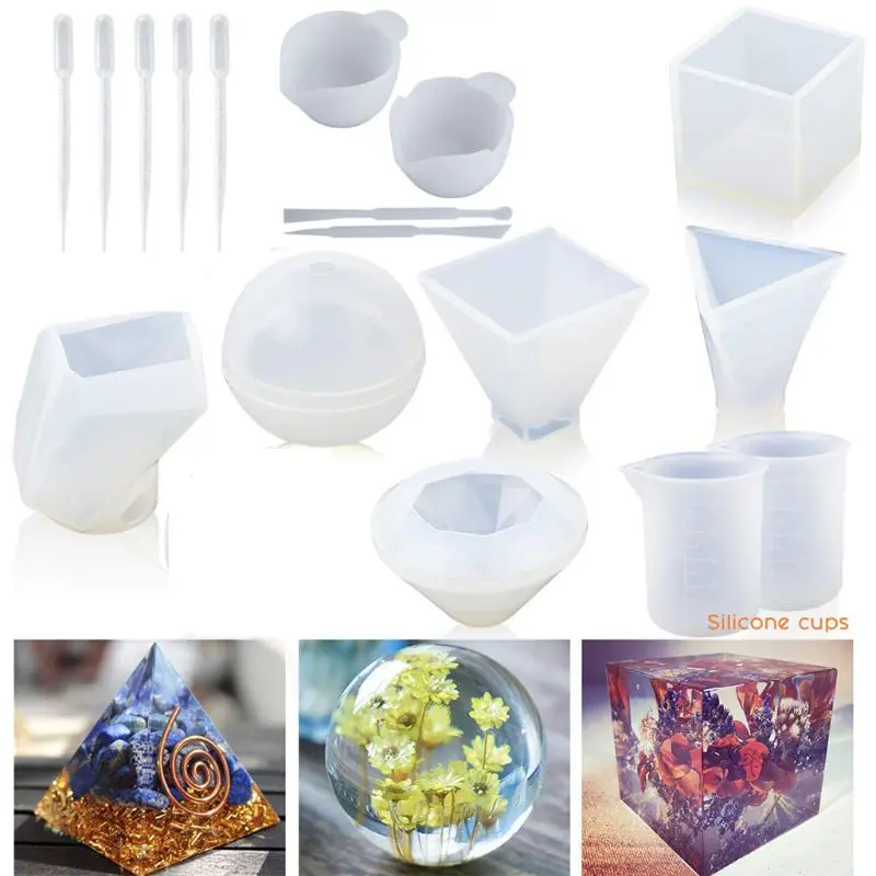 1 Set Large Clear DIY Silicone Molds for Resin, Soap, Wax, Cube/Pyramid/Sphere/Diamond/Stone/Resin Mold, etc Epoxy Resin Mold
1 Set Large Clear DIY Silicone Molds for Resin, Soap, Wax, Cube/Pyramid/Sphere/Diamond/Stone/Resin Mold, etc Epoxy Resin Mold
