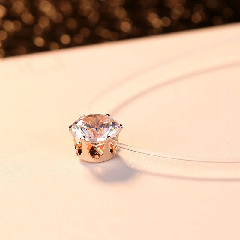 Simple Fishing Line Necklace for Women Fashion AAA Cubic Zirconia Statement Necklaces Gold/Silver Color Wedding Jewelry Gifts
Simple Fishing Line Necklace for Women Fashion AAA Cubic Zirconia Statement Necklaces Gold/Silver Color Wedding Jewelry Gifts