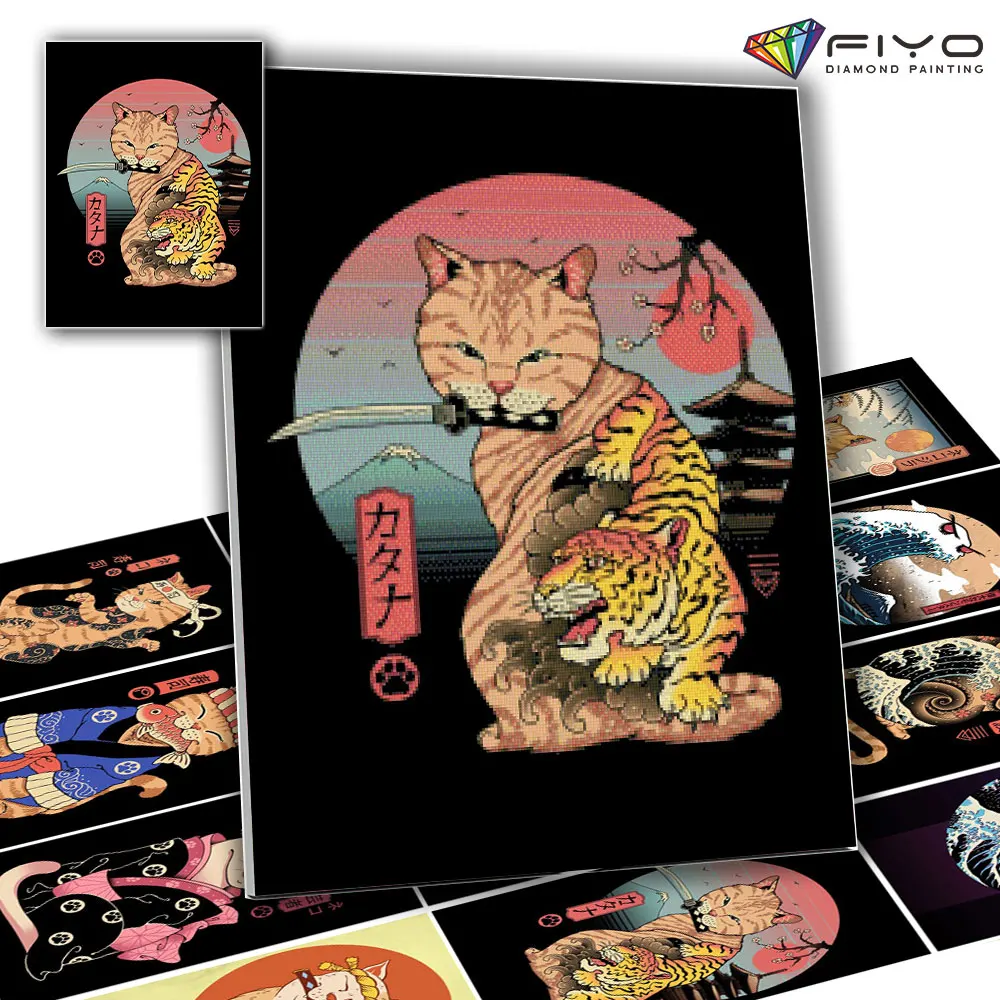 Алмазная живопись 5D «сделай сам», аниме самурайский Кот, полная Алмазная мозаика, Набор для вышивки крестиком, домашний декор, ручная работа...
Алмазная живопись 5D «сделай сам», аниме самурайский Кот, полная Алмазная мозаика, Набор для вышивки крестиком, домашний декор, ручная работа...