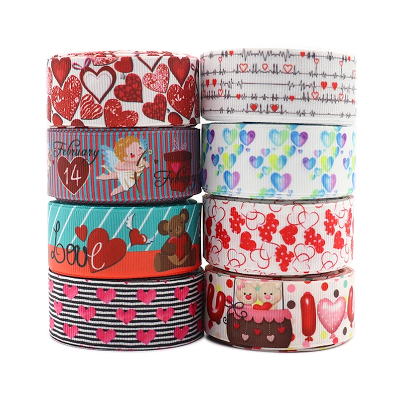 10 Yards 1" 25MM Grosgrain Ribbon Love Valentine's Day Printed Ribbon For Hair Bows DIY Crafts Handmade Accessories Y2021010803
10 Yards 1" 25MM Grosgrain Ribbon Love Valentine's Day Printed Ribbon For Hair Bows DIY Crafts Handmade Accessories Y2021010803
