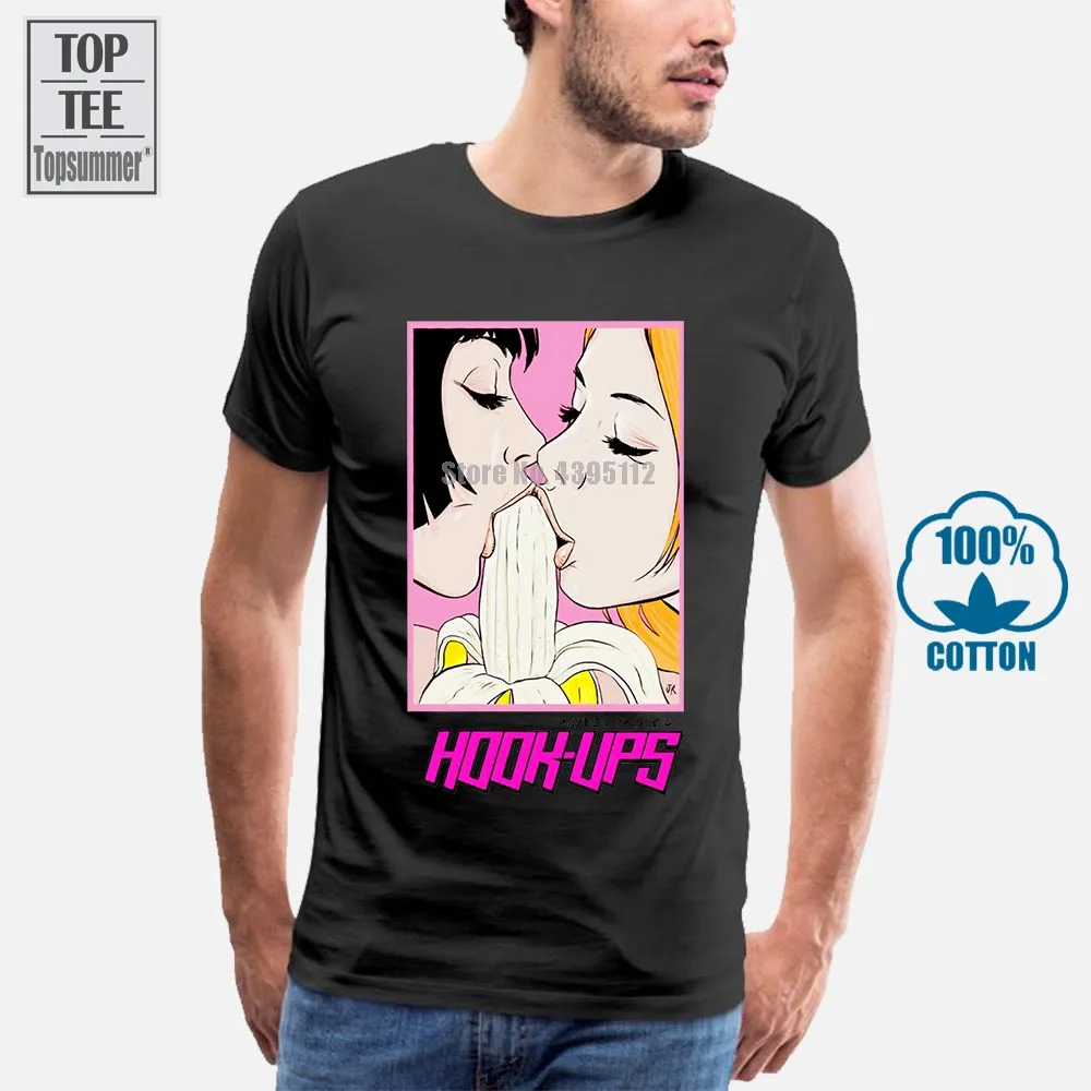 Vintage 90'S Hook Ups Style 2 Girls Eat Banana Anime Hentai T Shirt Reprint Usa! Hipster Tee Shirt Homme
Vintage 90'S Hook Ups Style 2 Girls Eat Banana Anime Hentai T Shirt Reprint Usa! Hipster Tee Shirt Homme