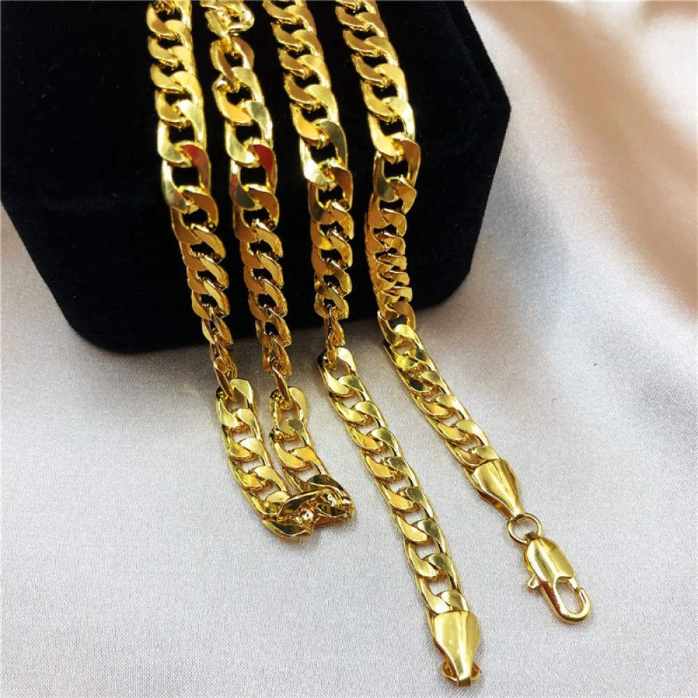 Punk Cuban Chain Gold Color Necklace For Men Women Simple Collares Necklace 4MM Thick Chain Metal Men's Accessories
Punk Cuban Chain Gold Color Necklace For Men Women Simple Collares Necklace 4MM Thick Chain Metal Men's Accessories