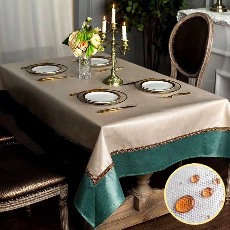 European Waterproof Tablecloth High-end Rectangular Oilproof Table Cloth Coffee Table for Living Room Home Decor Table Cover
European Waterproof Tablecloth High-end Rectangular Oilproof Table Cloth Coffee Table for Living Room Home Decor Table Cover