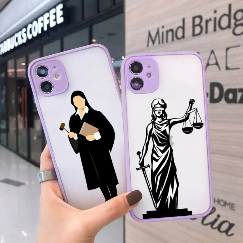Law Student Lawyer Judge Accessories Phone Case For iPhone 12 11 Mini Pro XR XS Max 7 8 Plus X Matte transparent Purple Back
Law Student Lawyer Judge Accessories Phone Case For iPhone 12 11 Mini Pro XR XS Max 7 8 Plus X Matte transparent Purple Back