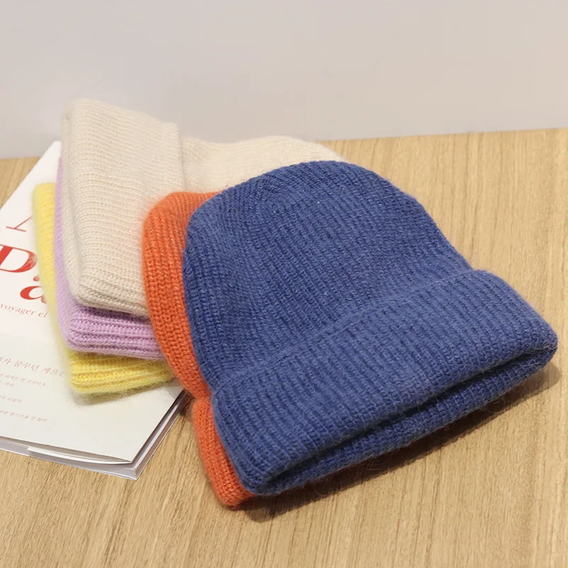 Casual Women's Hats Real Rabbit Fur Wool Knitted Beanies Femele Autumn Winter Brand New Thick Warm 2021 Knitted Girls Skullies 
Casual Women's Hats Real Rabbit Fur Wool Knitted Beanies Femele Autumn Winter Brand New Thick Warm 2021 Knitted Girls Skullies