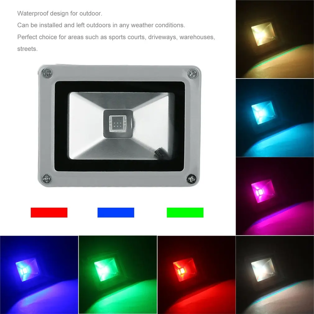 1pcs Floodlights 10W RGB LED Flood Light Outdoor Lighting Color Changing RGB Remote Control spotlight 85-265V IP65 US Plug
1pcs Floodlights 10W RGB LED Flood Light Outdoor Lighting Color Changing RGB Remote Control spotlight 85-265V IP65 US Plug
