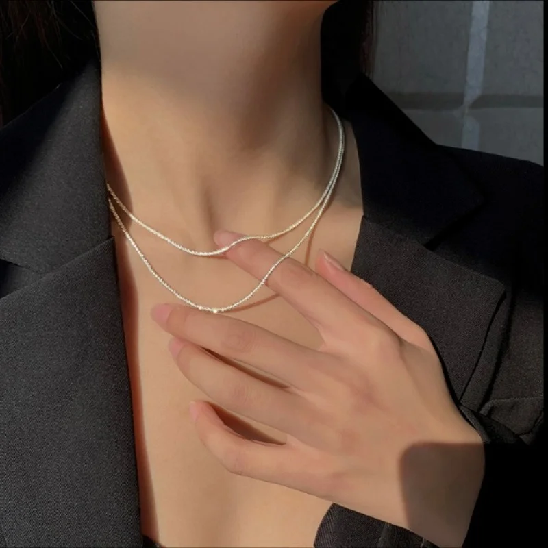 European and American Starry Temperament Clavicle Chain Ladies Simple Shiny Alloy Chain Necklace Jewelry Birthday Gift
European and American Starry Temperament Clavicle Chain Ladies Simple Shiny Alloy Chain Necklace Jewelry Birthday Gift