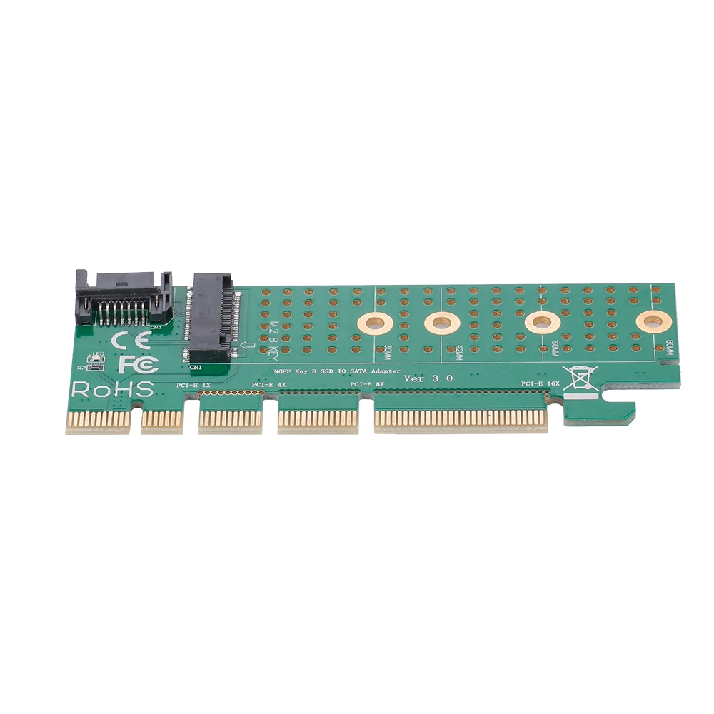 M.2 to SATA PCI-E KEY B SSD Adapter Converter Card PCI Express Slot SATA Cable Kit
M.2 to SATA PCI-E KEY B SSD Adapter Converter Card PCI Express Slot SATA Cable Kit