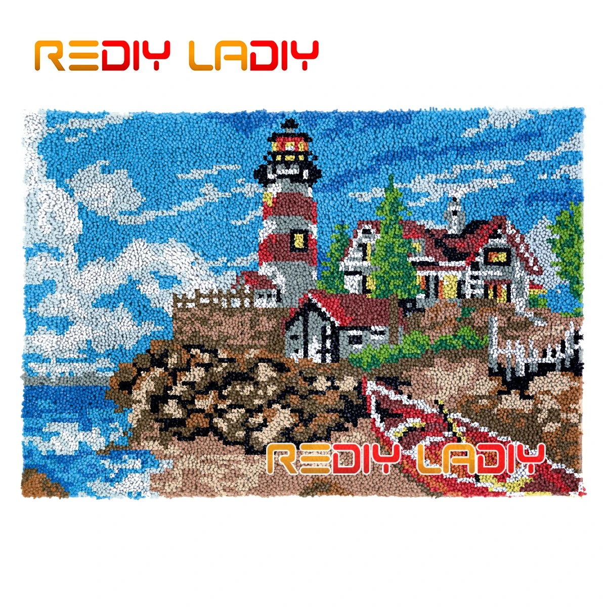 Latch Hook Rug Lighthouse Scenery Plush Wall Hanging DIY Carpet Rug Chunky Yarn Arts Cushion Crocheted Floor Mat Hobby & Crafts
Latch Hook Rug Lighthouse Scenery Plush Wall Hanging DIY Carpet Rug Chunky Yarn Arts Cushion Crocheted Floor Mat Hobby & Crafts