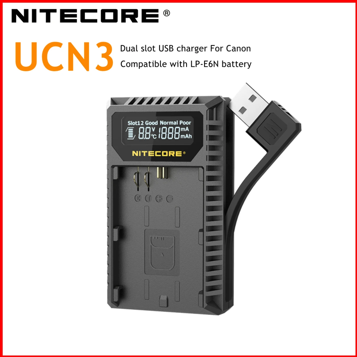 Зарядное устройство NITECORE UCN3 с двумя слотами USB для камеры Canon EOS R 5DS 5D IV 6D II 7D II 80D 90D R5 R6 Ra 60D 70D
Зарядное устройство NITECORE UCN3 с двумя слотами USB для камеры Canon EOS R 5DS 5D IV 6D II 7D II 80D 90D R5 R6 Ra 60D 70D