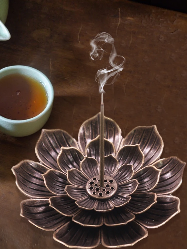 Lotus Shape Incense Burner Stick Holder Buddhism Sandalwood Coil Alloy Tray Temples Yoga Studios Ornament Home Decoration
Lotus Shape Incense Burner Stick Holder Buddhism Sandalwood Coil Alloy Tray Temples Yoga Studios Ornament Home Decoration