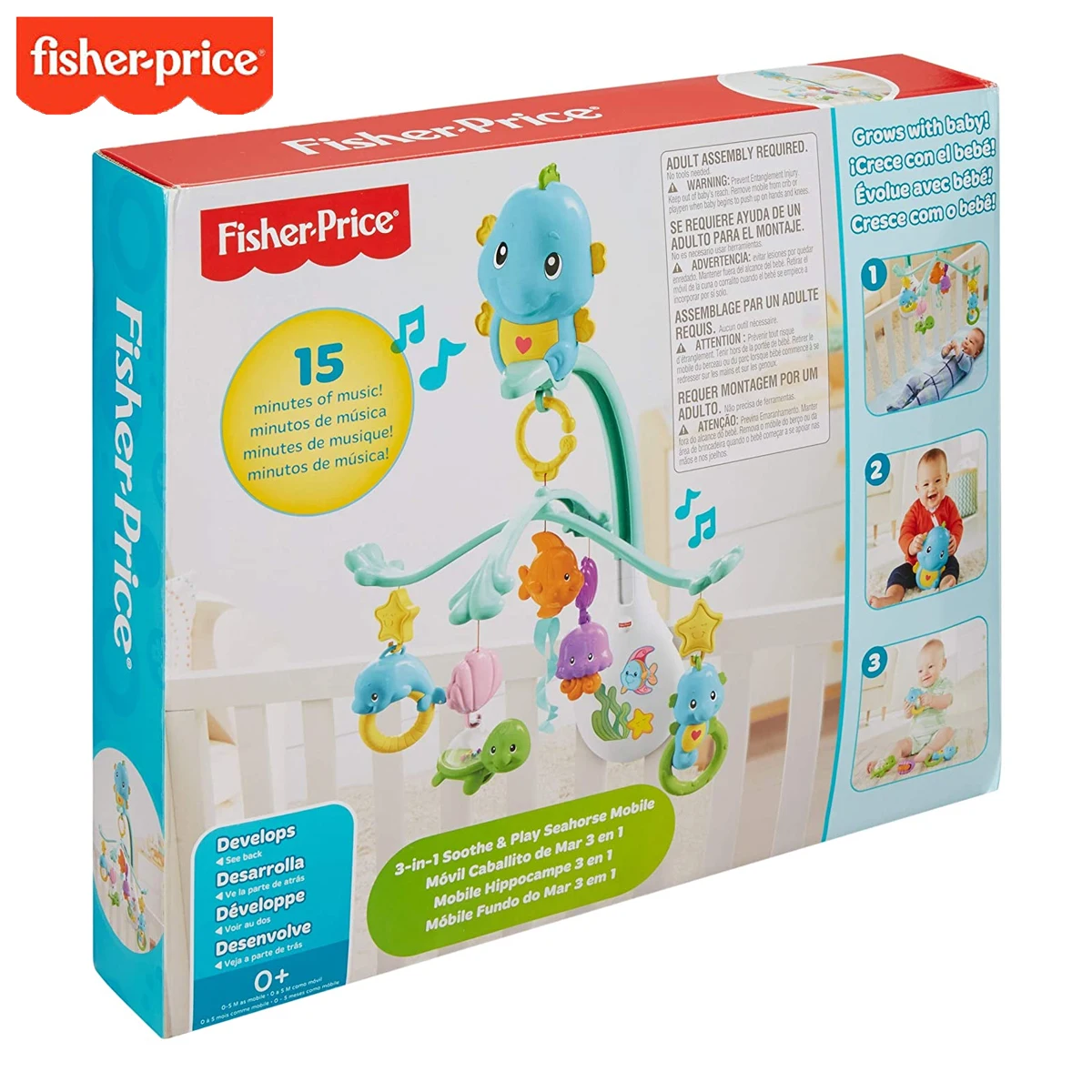 Fisher Price 3-in-1 Soothe & Play Seahorse Mobile Baby Rotating Bed Bell Toys Sleep Music Rotating Dolls for Kids Gift DFP12
Fisher Price 3-in-1 Soothe & Play Seahorse Mobile Baby Rotating Bed Bell Toys Sleep Music Rotating Dolls for Kids Gift DFP12