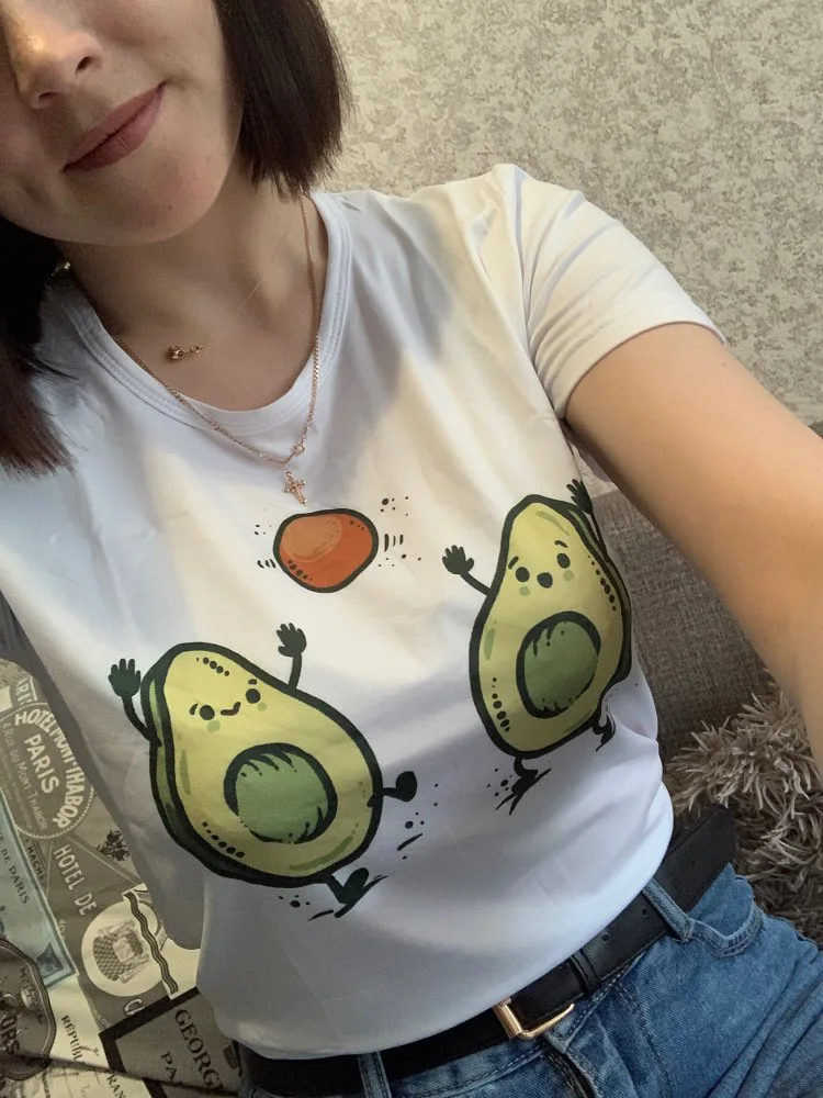 Women T-Shirts Avocado Vegan 2020 Polyester Funny Summer Cute Tees Female Short Sleeve White Ulzzang Harajuku Cartoon Casual Top
Women T-Shirts Avocado Vegan 2020 Polyester Funny Summer Cute Tees Female Short Sleeve White Ulzzang Harajuku Cartoon Casual Top