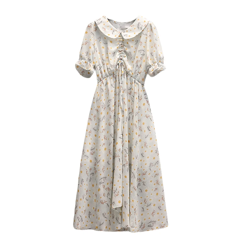 EHQAXIN Summer Fashion Women's Korean Short Sleeve Doll Collar Chiffon Floral Western Style Dress Loose Long Skirt L-4XL
EHQAXIN Summer Fashion Women's Korean Short Sleeve Doll Collar Chiffon Floral Western Style Dress Loose Long Skirt L-4XL
