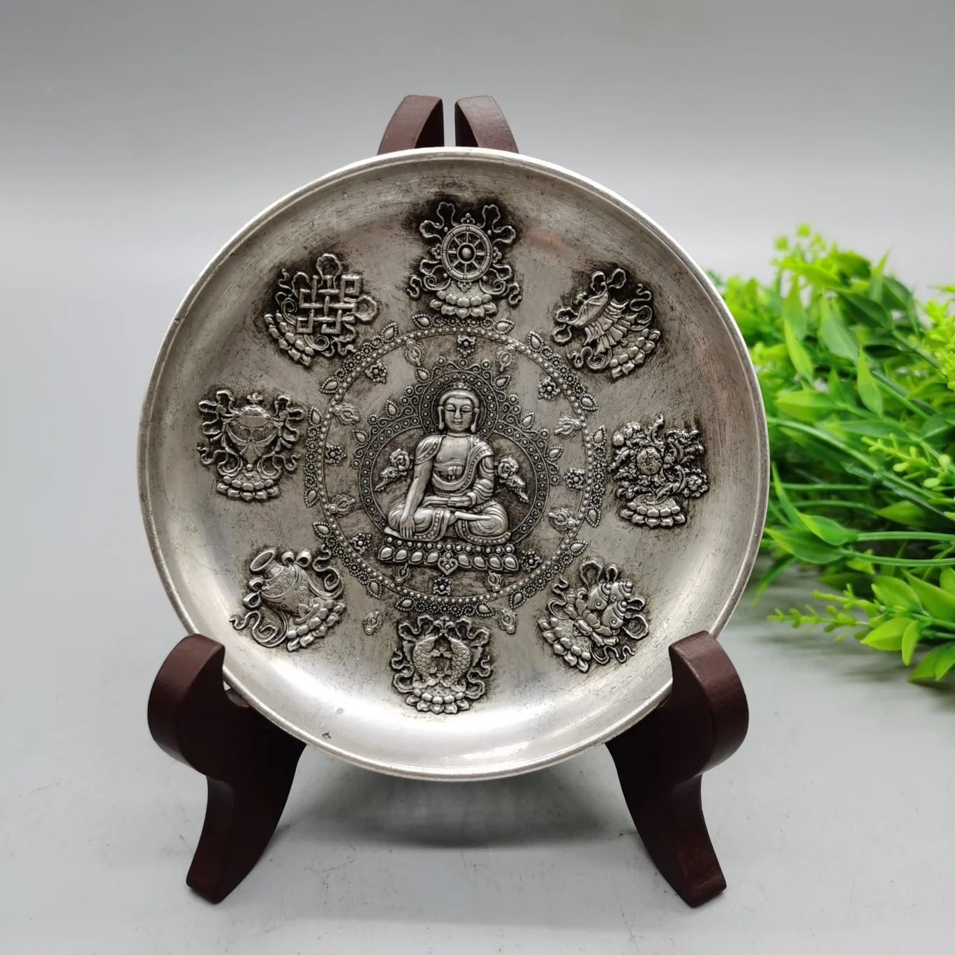 China Elaboration Tibet Silver Engrave Propitious "Buddha " Dish Metal Crafts Home Decoration#2
China Elaboration Tibet Silver Engrave Propitious "Buddha " Dish Metal Crafts Home Decoration#2