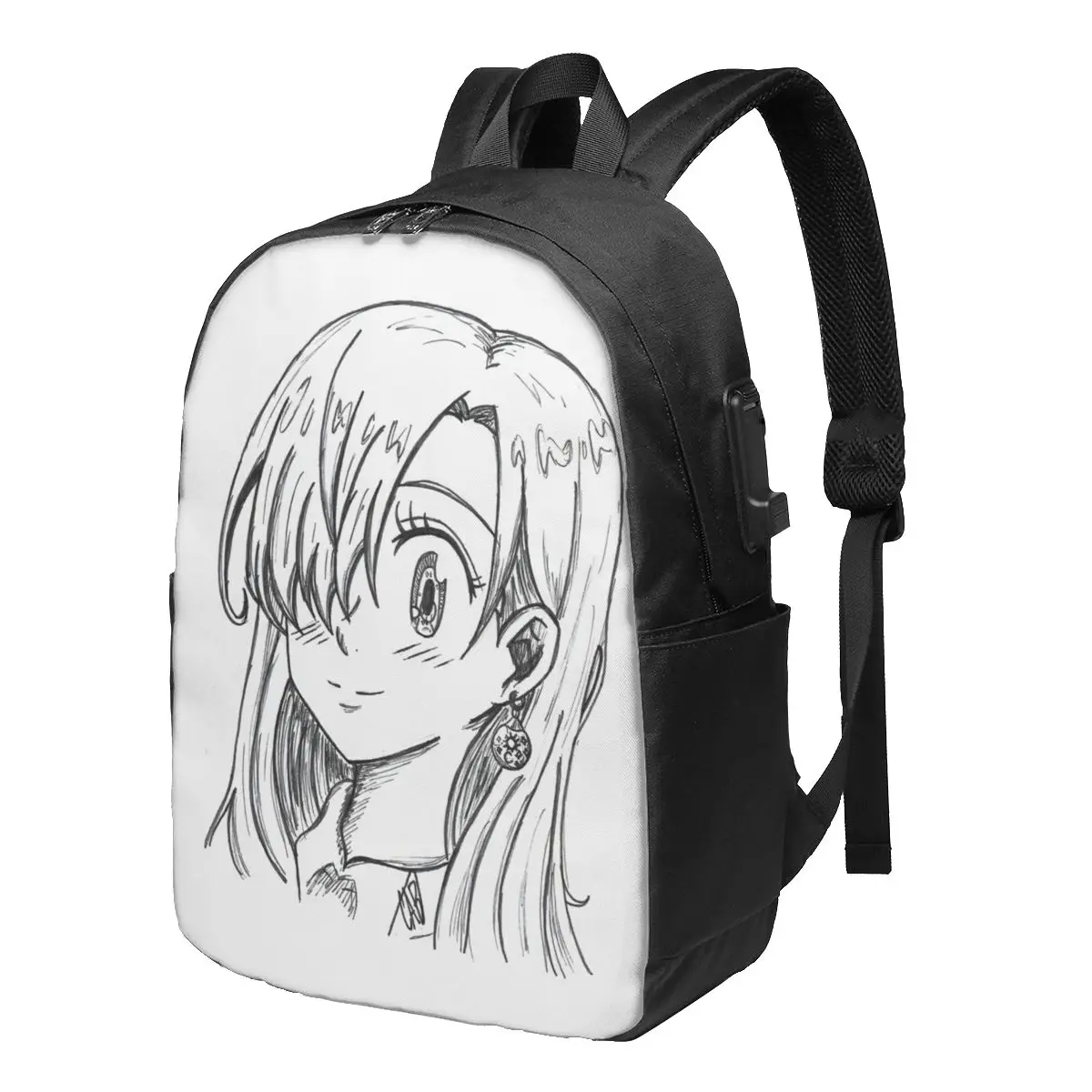Elizabeth Liones Seven Deadly Sins Backpacks Japanese Fantasy Manga Soft Leisure Charger USB Backpack Back To School Girl Bags
Elizabeth Liones Seven Deadly Sins Backpacks Japanese Fantasy Manga Soft Leisure Charger USB Backpack Back To School Girl Bags