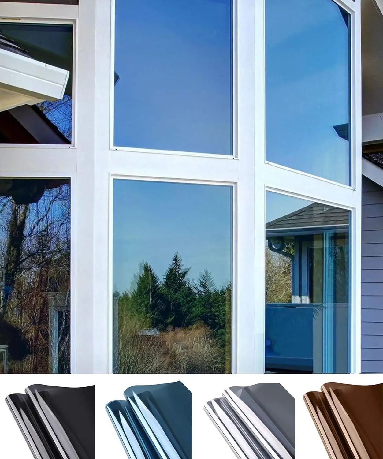 Window Privacy Film Sun Blocking Mirror Reflective Tint One Way, Heat Control Vinyl Anti UV Window Stickers for Home and Office
Window Privacy Film Sun Blocking Mirror Reflective Tint One Way, Heat Control Vinyl Anti UV Window Stickers for Home and Office