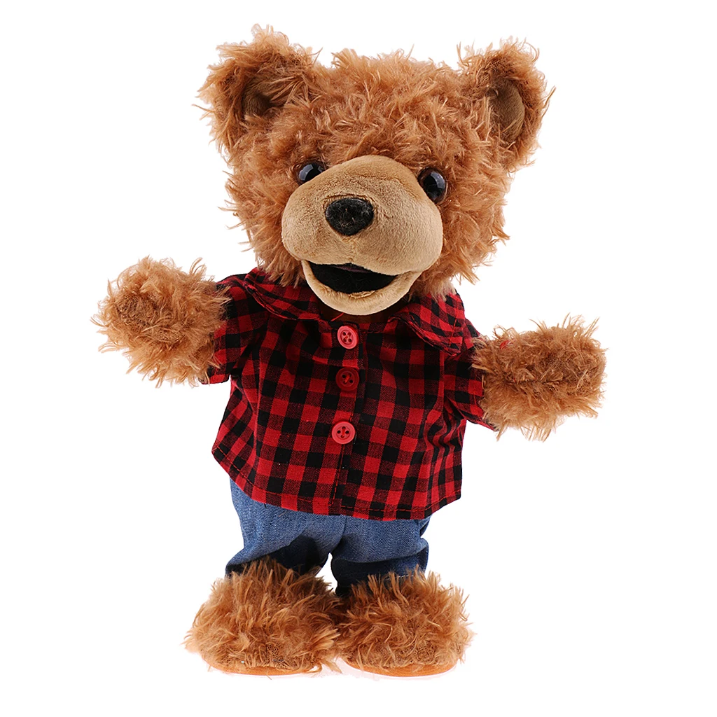 Electronic Pet Bear Cute Plush Toys Singing Walking Musical Puppy Pet Soft Toys