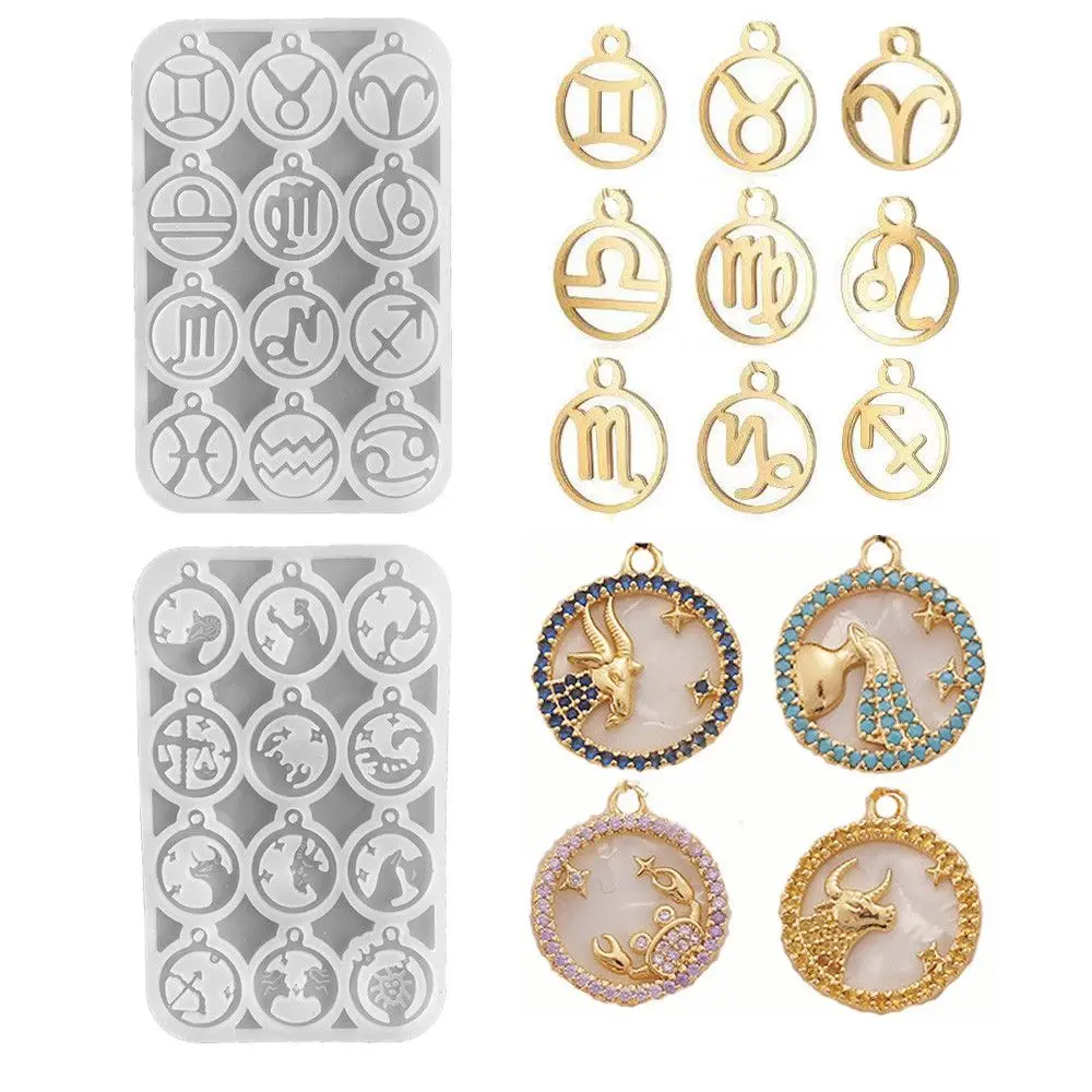 Necklace Jewelry Making Tools Resin Pendant Keychain Mould 12 Constellation Molds Silicone Mould Pendant Resin Mold
Necklace Jewelry Making Tools Resin Pendant Keychain Mould 12 Constellation Molds Silicone Mould Pendant Resin Mold