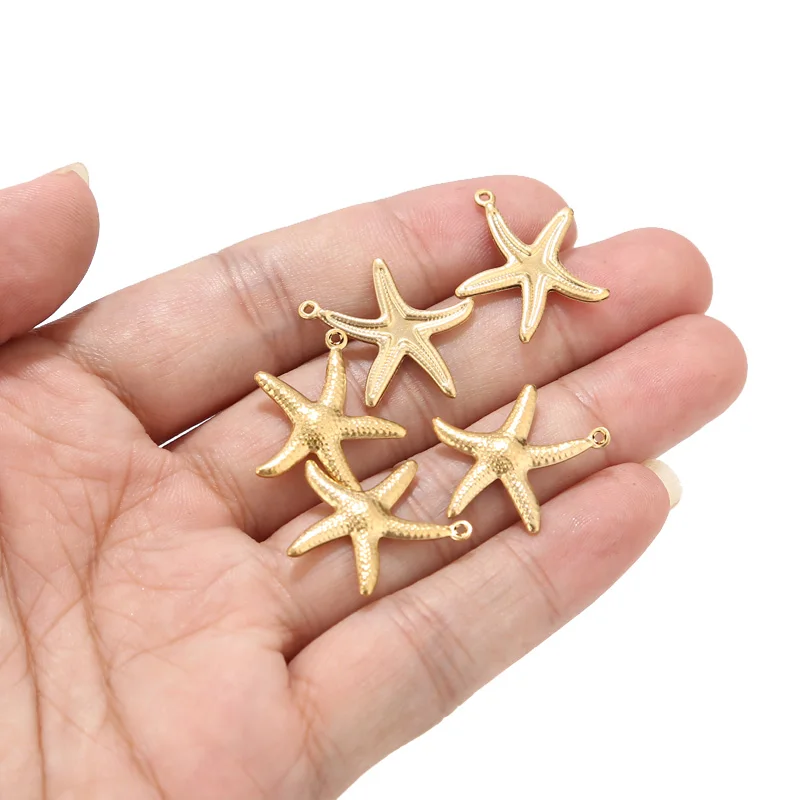 20pcs/lot Gold/Silver Stainless Steel Tone DIY Jewelry Making Charms Supply Starfish Sea Star Accessories
20pcs/lot Gold/Silver Stainless Steel Tone DIY Jewelry Making Charms Supply Starfish Sea Star Accessories
