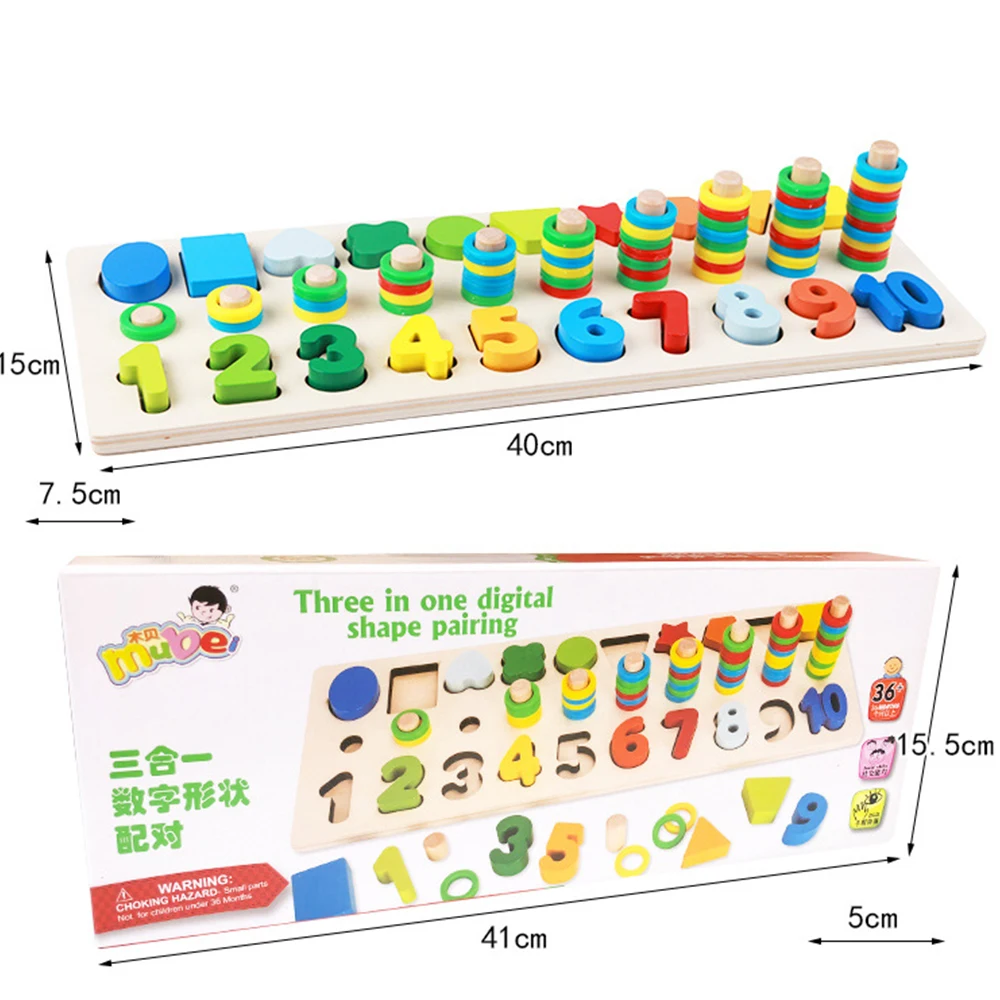 Children Baby kids Wooden Toys Montessori Materials Learn Count Numbers Matching Digital Shape Match Early Learning Education
Children Baby kids Wooden Toys Montessori Materials Learn Count Numbers Matching Digital Shape Match Early Learning Education