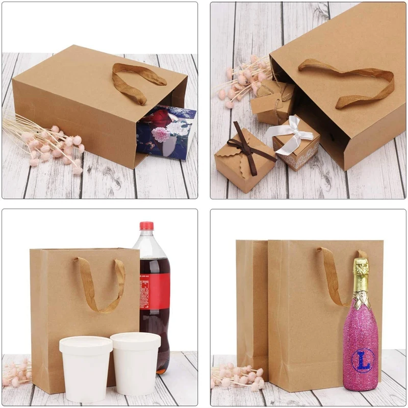 Kraft Paper Bags, 20Pcs 10.9 inch x 3.9 inch x 7.9 inch Brown Kraft Paper Shopping Bags
Kraft Paper Bags, 20Pcs 10.9 inch x 3.9 inch x 7.9 inch Brown Kraft Paper Shopping Bags