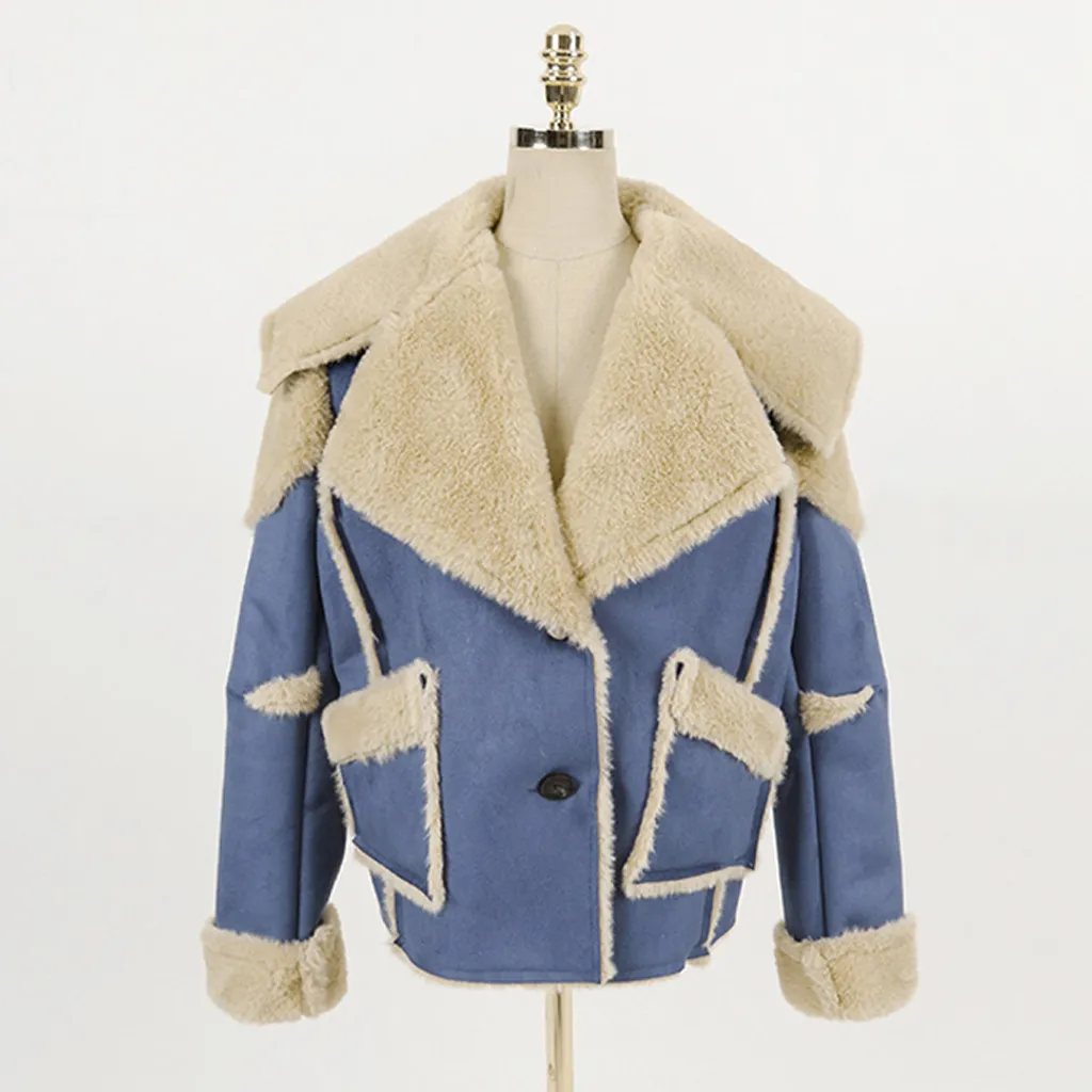 FREE OSTRICH Womens Oversize Lapel Cashmere Wool Blend Belt Trench Coat Outwear Jacket jacket women 2020 | Женская одежда