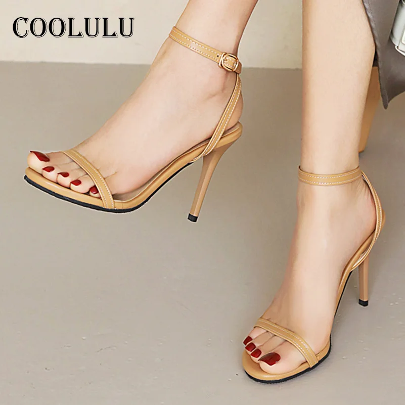 COOLULU Super High Heel Sandals Ankle Strap Women Shoes Buckle Thin Heel Party Sandals Narrow Bnad Female Footwear Sexy White 48
COOLULU Super High Heel Sandals Ankle Strap Women Shoes Buckle Thin Heel Party Sandals Narrow Bnad Female Footwear Sexy White 48