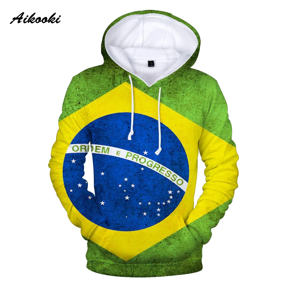 Hoodies Coats Sweatshirt Flag Argentina Germany Russia Brazil USA Loose 3D Print Girls Men High Quality Casual Full Aikooki|Мужские