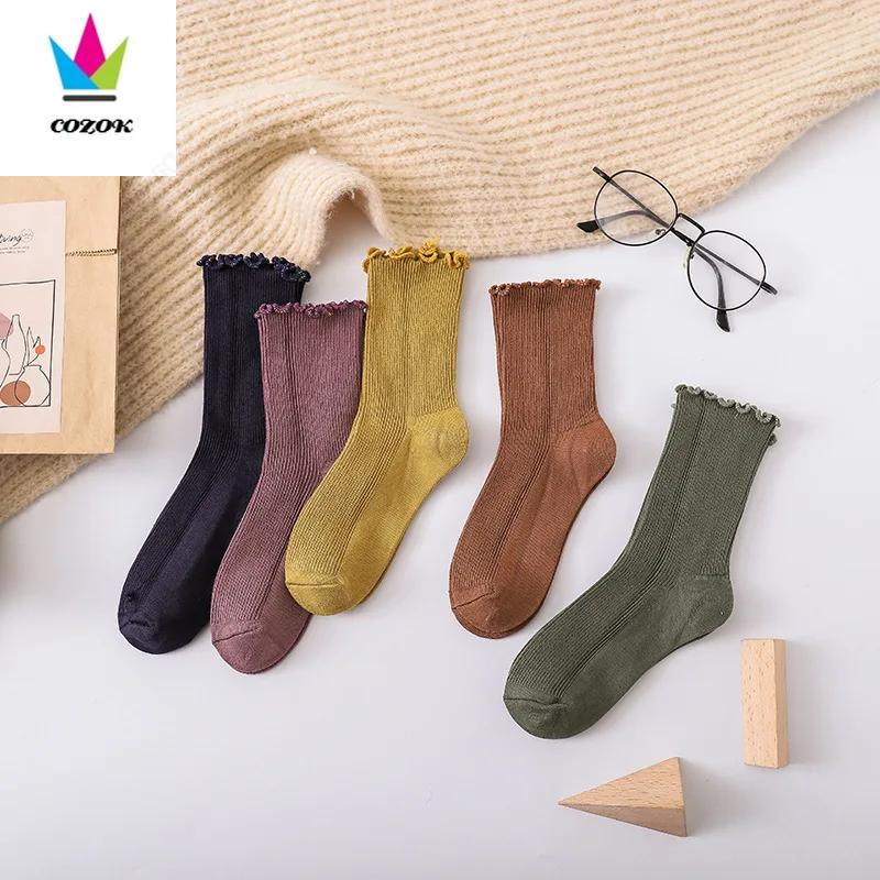 5 Pairs of Children's Socks Solid Color Wave Edge Autumn and Winter Pile Pile Socks 2021 New Socks
5 Pairs of Children's Socks Solid Color Wave Edge Autumn and Winter Pile Pile Socks 2021 New Socks