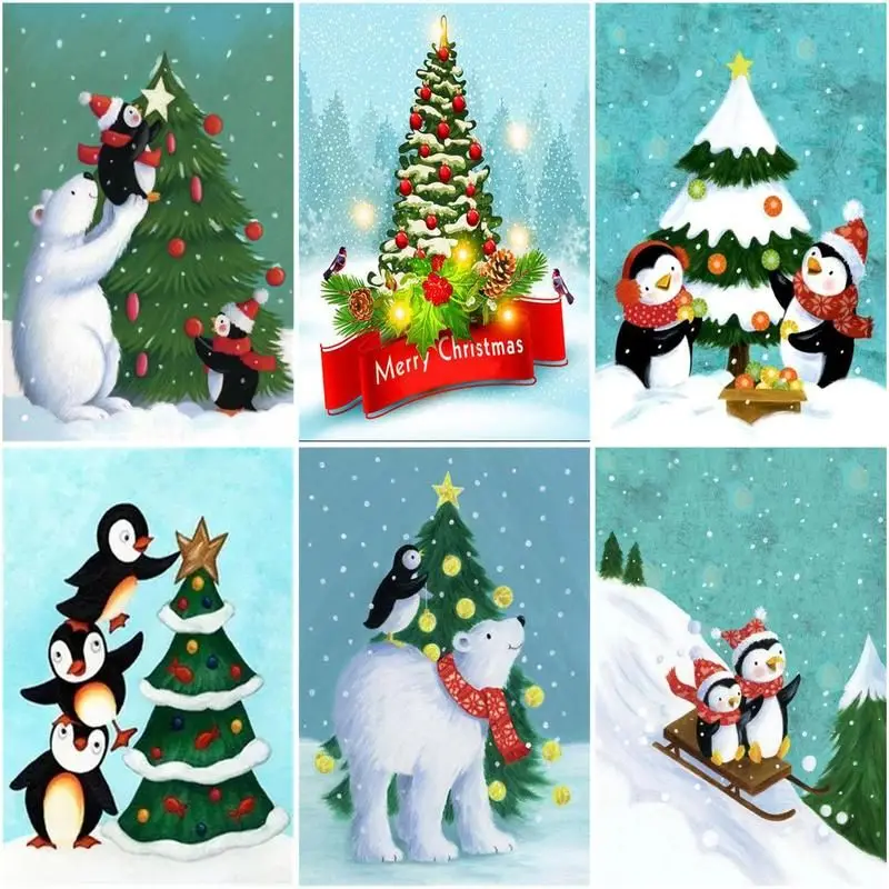 GATYZTORY Christmas Tree DIY Frame Pictures By Number Penguin Polar Bear Kits Painting By Number Winter Drawing On Canvas Art Gi
GATYZTORY Christmas Tree DIY Frame Pictures By Number Penguin Polar Bear Kits Painting By Number Winter Drawing On Canvas Art Gi