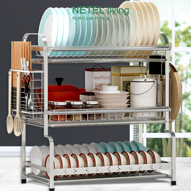 for Kitchen Counter NETEL Kitchen Rack Dish Drying Rack 304 Stainless Steel shelf Organizer , Cutting Board Holder and Dish Drai
for Kitchen Counter NETEL Kitchen Rack Dish Drying Rack 304 Stainless Steel shelf Organizer , Cutting Board Holder and Dish Drai