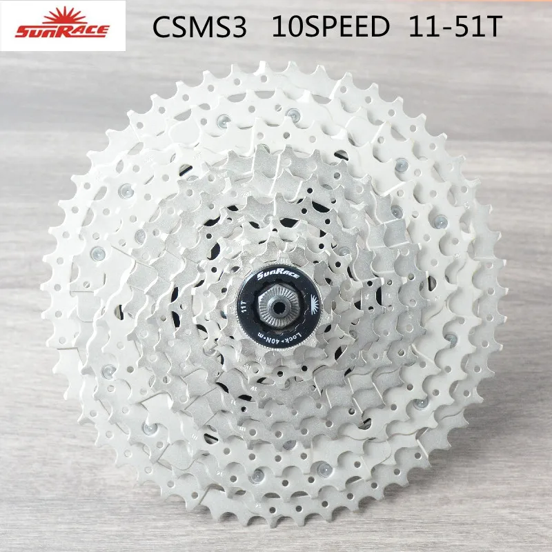 SunRace Bike Cassette 10 Speed Wide Ratio Bicycle Mtb Freewheel CSMS3 11-46T/11-51T
SunRace Bike Cassette 10 Speed Wide Ratio Bicycle Mtb Freewheel CSMS3 11-46T/11-51T
