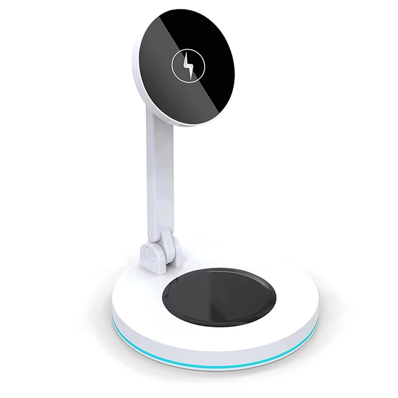 15 W QI Charger Station 2 in 1 for Wireless Fast Charger Stand with LED for iPhone 12 Pro for
15 W QI Charger Station 2 in 1 for Wireless Fast Charger Stand with LED for iPhone 12 Pro for