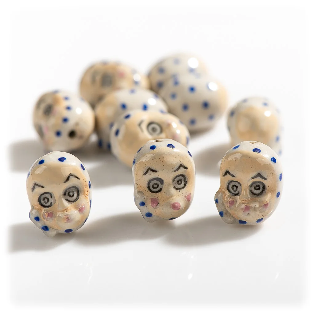 18#5pcs Hand-painted Clown Head Pottery Beads Cartoon Abstract Painting Special Ceramic Pendant Jewelry Necklace #XN104
18#5pcs Hand-painted Clown Head Pottery Beads Cartoon Abstract Painting Special Ceramic Pendant Jewelry Necklace #XN104