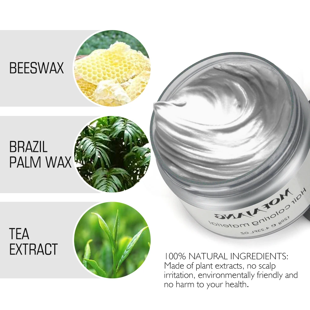 Hair Styling Pomade Silver Ash Grandma Grey Fashion Wax Unsex Temporary Disposable Mold Hair Dye Coloring Mud Cream Dropshipping
Hair Styling Pomade Silver Ash Grandma Grey Fashion Wax Unsex Temporary Disposable Mold Hair Dye Coloring Mud Cream Dropshipping