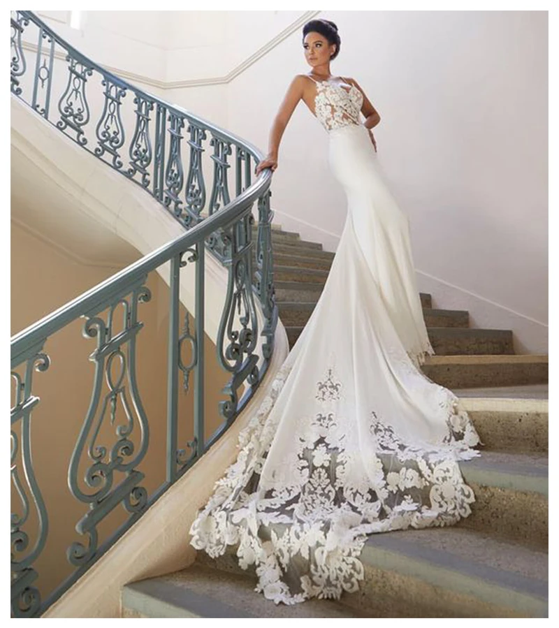 Soft Satin Mermaid Wedding Spaghetti Straps Custom Made Sexy Bridal Gowns Dress Elegant Backless Unique Style Vestido De Noiva
Soft Satin Mermaid Wedding Spaghetti Straps Custom Made Sexy Bridal Gowns Dress Elegant Backless Unique Style Vestido De Noiva