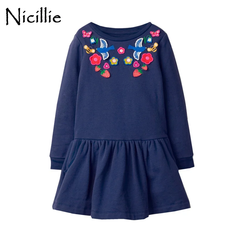 Baby Girls Embroidery Dresses Kids Cotton Casual Wear Girls Cartoon Applique Long Sleeve Dress Children Autumn Winter Clothes
Baby Girls Embroidery Dresses Kids Cotton Casual Wear Girls Cartoon Applique Long Sleeve Dress Children Autumn Winter Clothes