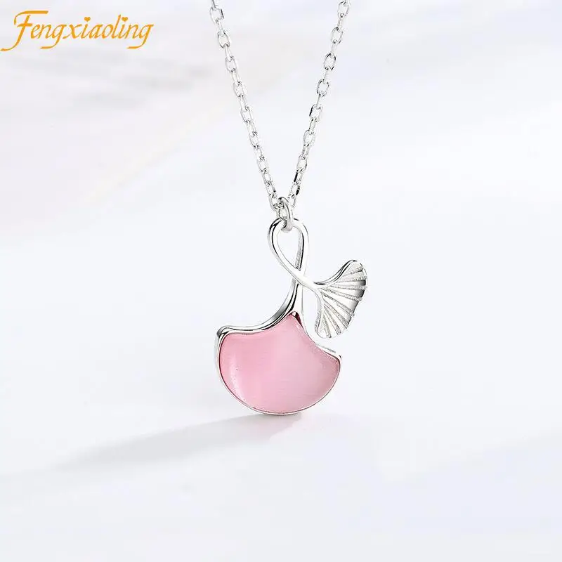 925 Sterling Silver Pink Crystal Ginkgo Leaves Pendant Necklaces For Women Trendy Summer Fashion Silver 925 Jewelry Choker 2021
925 Sterling Silver Pink Crystal Ginkgo Leaves Pendant Necklaces For Women Trendy Summer Fashion Silver 925 Jewelry Choker 2021