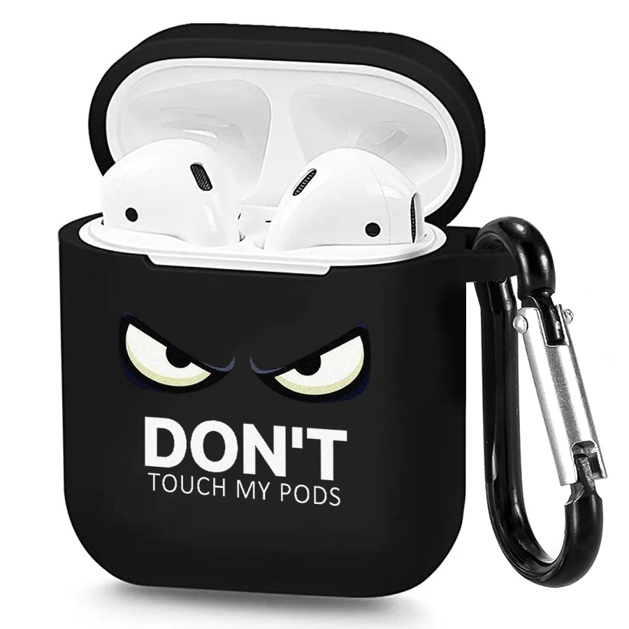 Case for Apple Airpods 1 2 Cases Slogan Simple Text Dont touch airpods Silicone Black Earphone Cover for Air pods Pro capa Bags
Case for Apple Airpods 1 2 Cases Slogan Simple Text Dont touch airpods Silicone Black Earphone Cover for Air pods Pro capa Bags