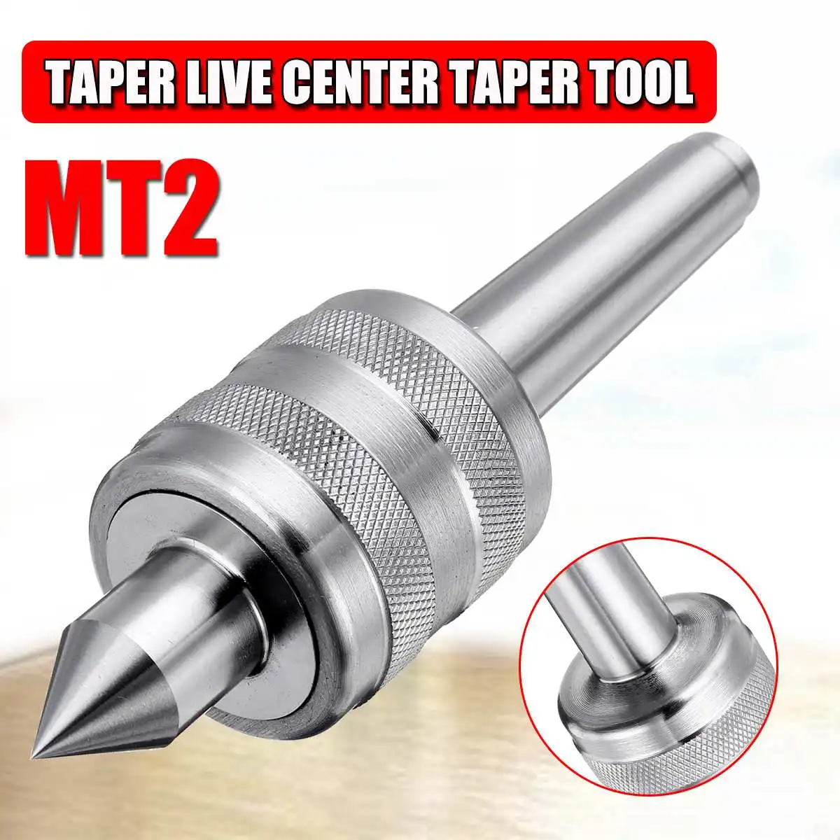 

WOLIKE Accuracy Steel Silver MT2 0.001 Lathe Live Center Taper Tool Live Revolving Milling Center Taper Machine Accessories New