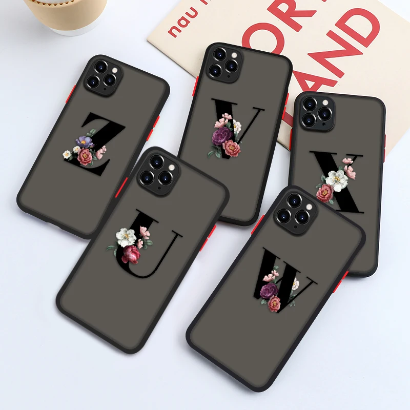 Alphabet Letter Flower Case For iphone XR XS X 12 Mini Se 2020 Case Silicone For iphone 11 Pro Max 7 8 Plus Clear Matte Cover
Alphabet Letter Flower Case For iphone XR XS X 12 Mini Se 2020 Case Silicone For iphone 11 Pro Max 7 8 Plus Clear Matte Cover