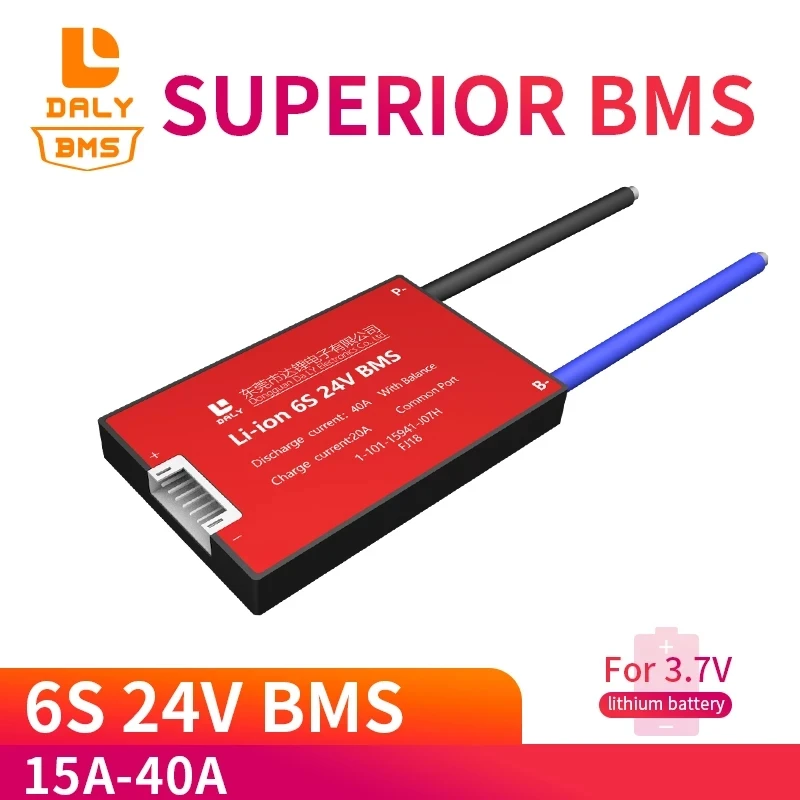 Daly BMS 6S 24V 15A 20A 30A 40A система управления аккумуляторами PCM PCBA для 3 7 V 18650 комплект