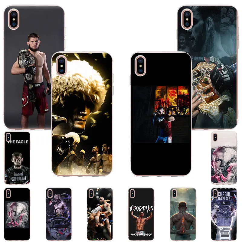 Чехол Khabib Nurmagomedov для iPhone 12 11 Pro X XR XS Max SE2020 7 8 6 6s Plus 12mini Силиконовый ТПУ мягкий чехол